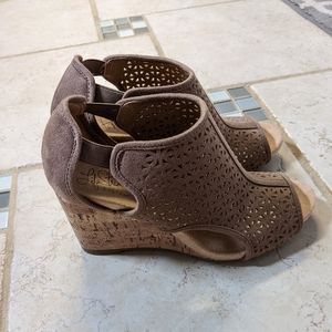 Lifestride Microsuede Wedge Sandals